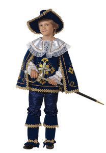 Костюм Мушкетёр Короля синий, купить костюм мушкетёра 910, карнавальный костюм для мальчика, магазин Серый Волк ру