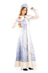Платье Снегурочка шёлковая, взрослый костюм