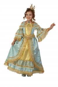 Платье Принцессы голубое, купить девочке платье Принцессы Анны, магазин Серый Волк ру