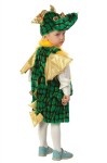Детский костюм дракона - Дракончик зелёно-жёлтый, мех
