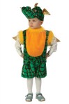 Детский костюм дракона - Дракончик зелёно-жёлтый, мех
