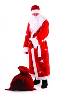 Костюм Дед Мороз мех, купить взрослый костюм Деда Мороза 54-56 размер - магазин Серый Волк ру